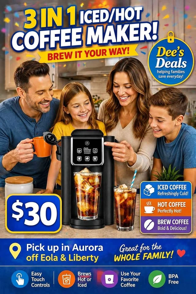 Iced or Hot Coffee maker BRAND NEW IN BOX ONLY $30