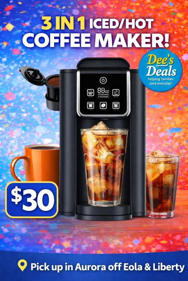 Iced or Hot Coffee maker BRAND NEW IN BOX ONLY $30 - photo 2