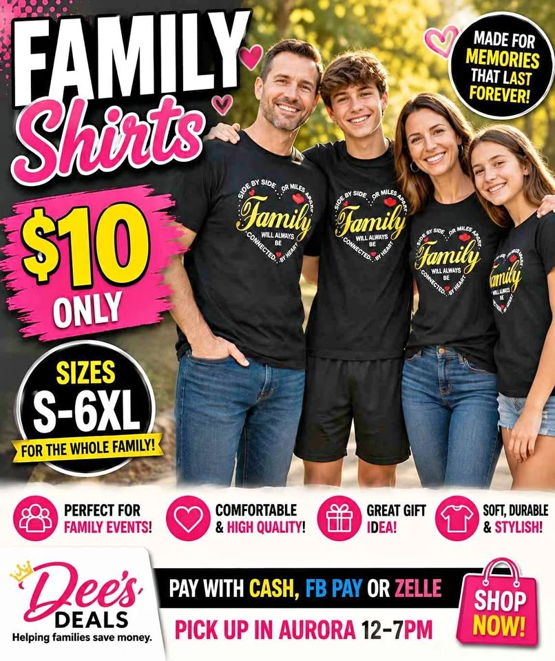 Family Shirts $10 each