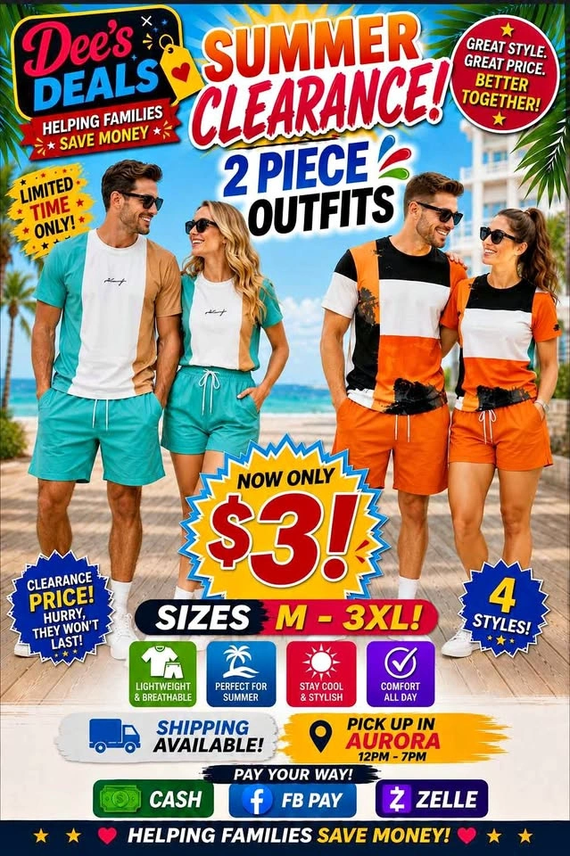 Matching Shorts Set $3 each