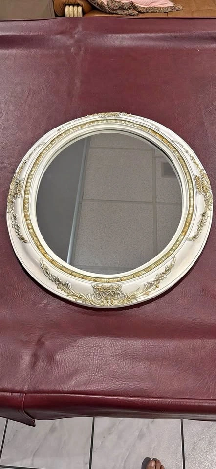 Vintage Ornate Oval Wall Mirror