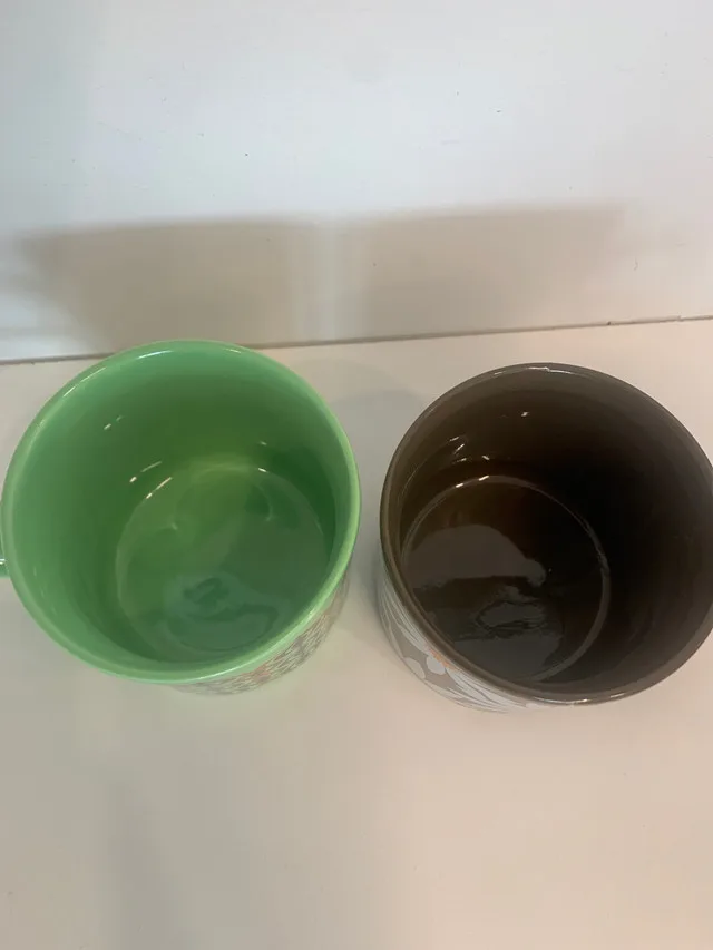 Vintage Staffordshire Mugs - 1970s Op Art & Daisy - Made image indicator(4)