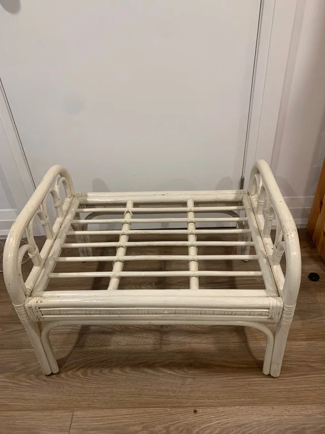 Antique Rattan Ottoman thumbnail