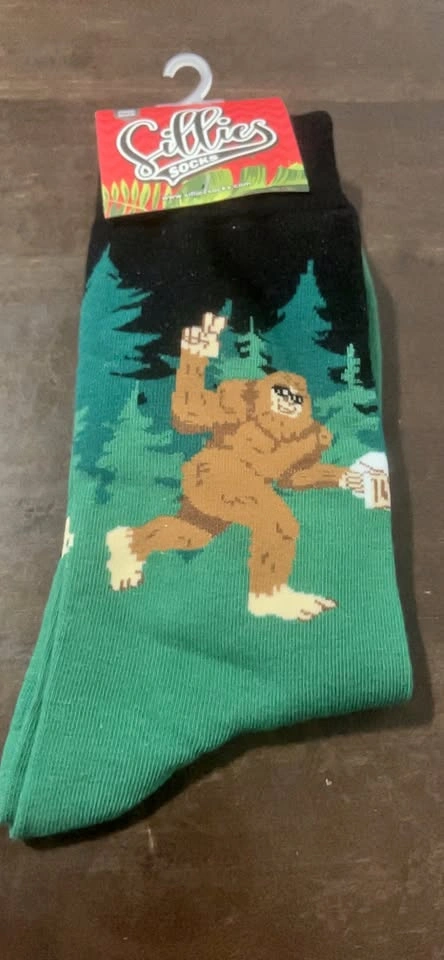 Sillies SOCKS Bigfoot Pine Tree Socks