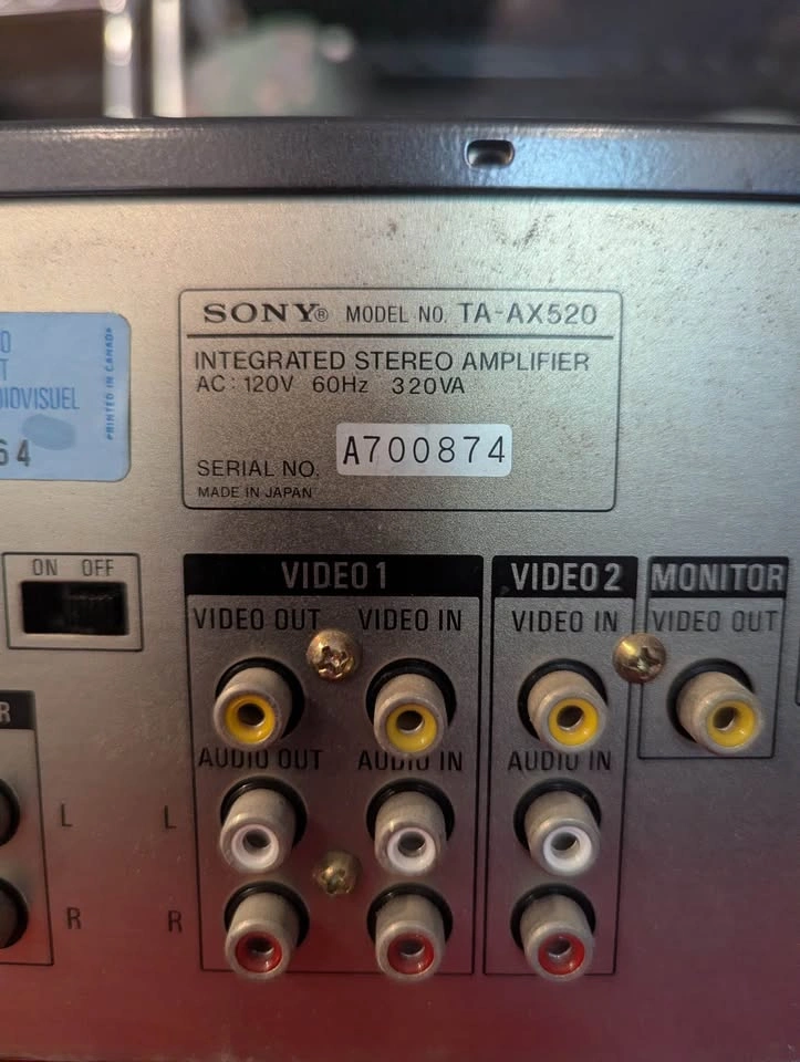 Sony TA-AX520 Integrated Stereo Amplifier - photo 3
