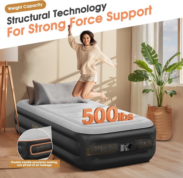 Twin XL Air Mattress with Built-In Pump – NEW - photo 4