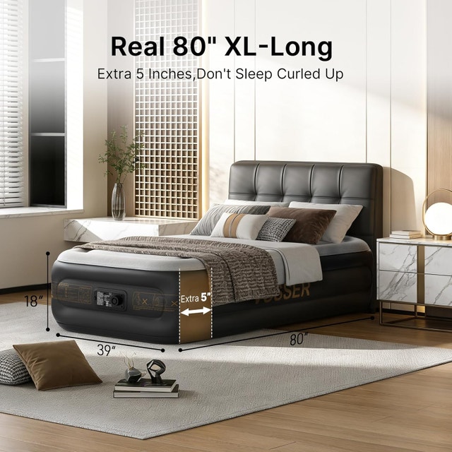 Twin XL Air Mattress with Built-In Pump – NEW - photo 5