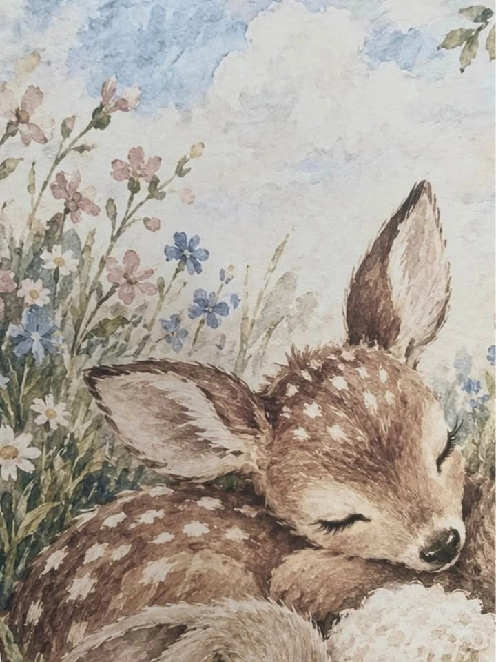 Framed Woodland Nursery Wall Art - Deer, Bunny, Lamb & Bear - photo 3