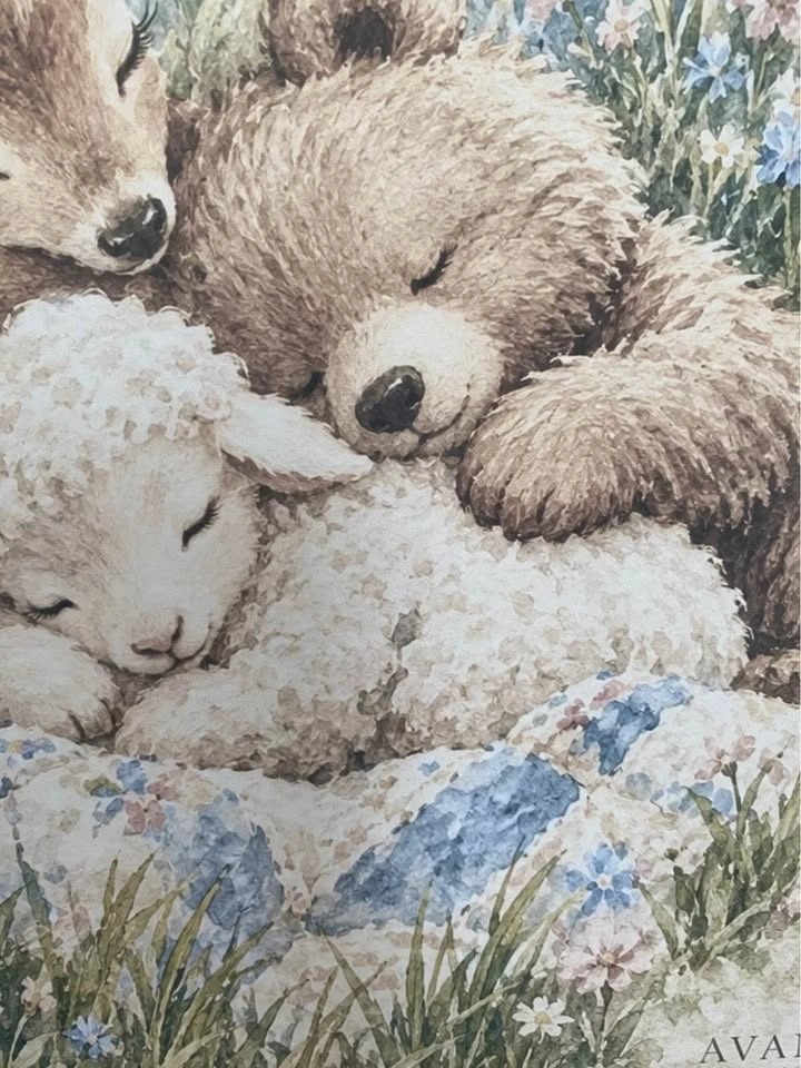 Framed Woodland Nursery Wall Art - Deer, Bunny, Lamb & Bear - photo 5