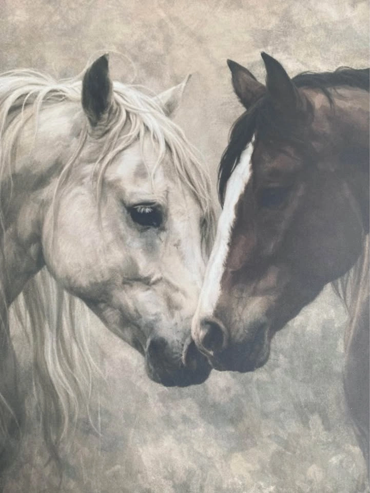 Framed Horse Art Print – Equestrian Wall Decor 9x11 - photo 2