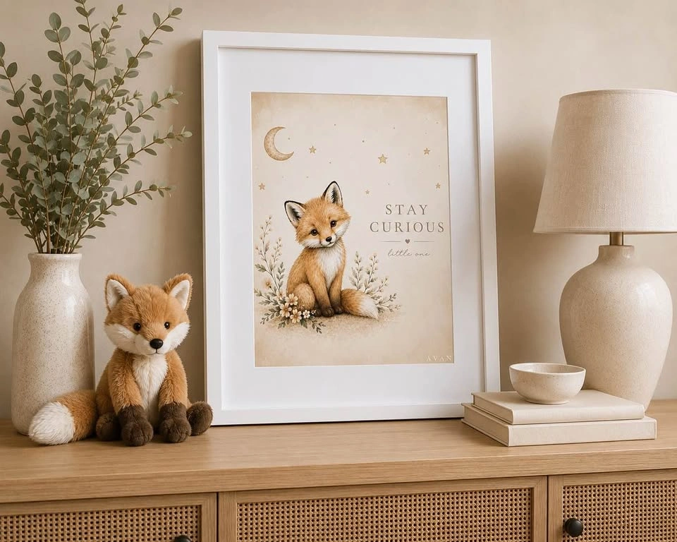 Framed Cute Nursery Wall Art Collection - 12x15” - photo 2