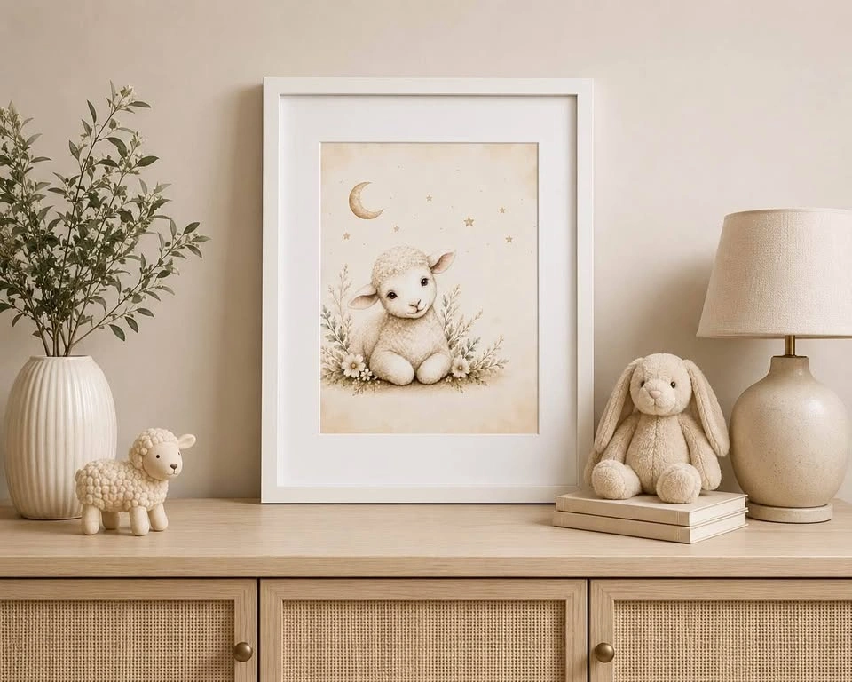 Framed Cute Nursery Wall Art Collection - 12x15” - photo 3