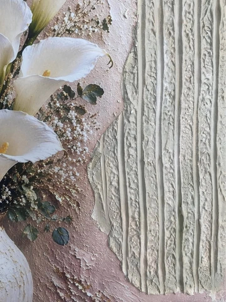 Framed Textured Calla Lily Wall Art in Black Frame - photo 5