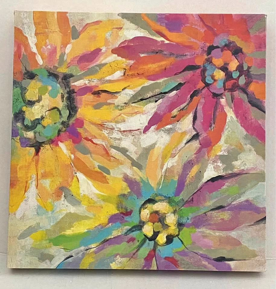 Abstract Floral Canvas Wall Art