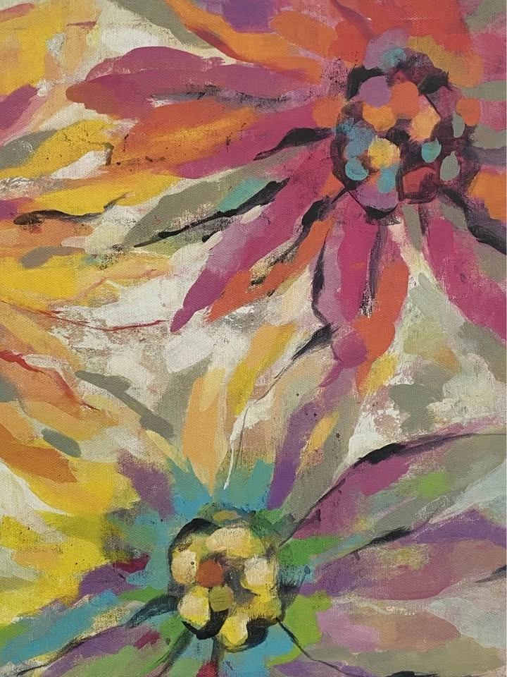 Abstract Floral Canvas Wall Art - photo 3