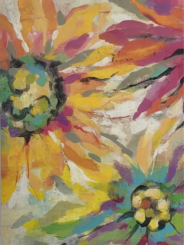 Abstract Floral Canvas Wall Art - photo 4