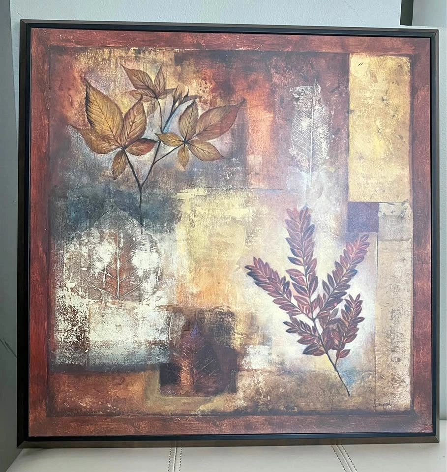 Abstract Botanical Leaf Wall Art
