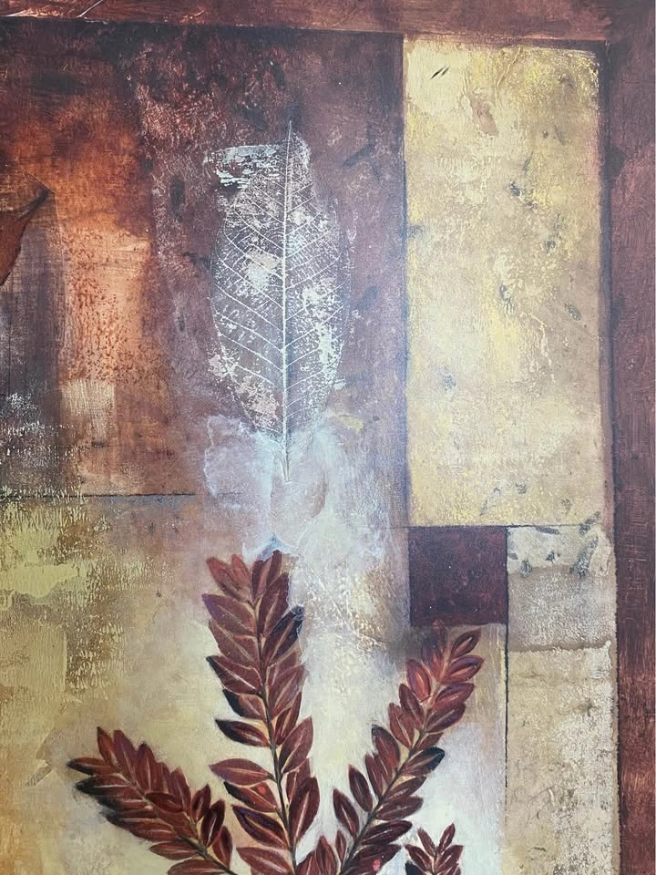 Abstract Botanical Leaf Wall Art - photo 4