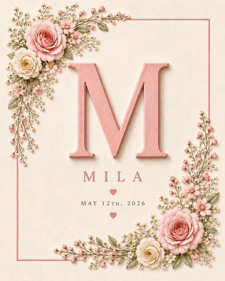 Framed Customized Personalized Nursery Artwork 12x15”