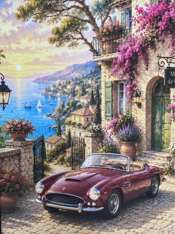 Framed Mediterranean Coastal Villa Wall Art (13” x 11”) - photo 2
