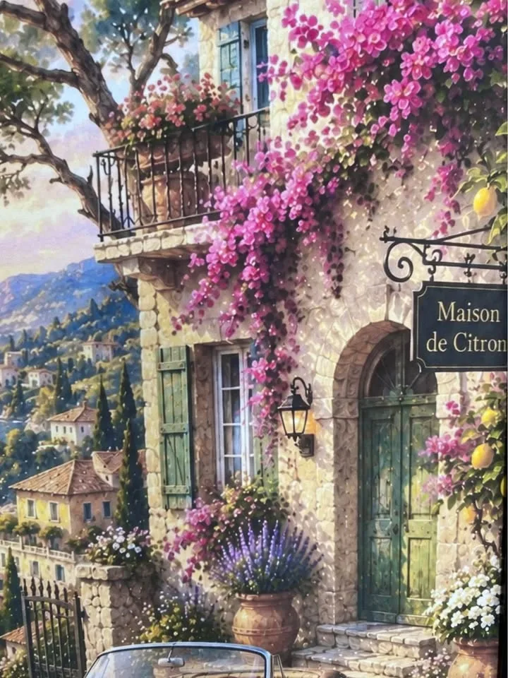 Framed Mediterranean Coastal Villa Wall Art (13” x 11”) - photo 4
