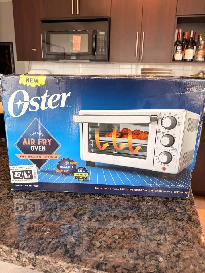 Oster Compact Air Fryer Toaster Oven - Stainless Steel - photo 4