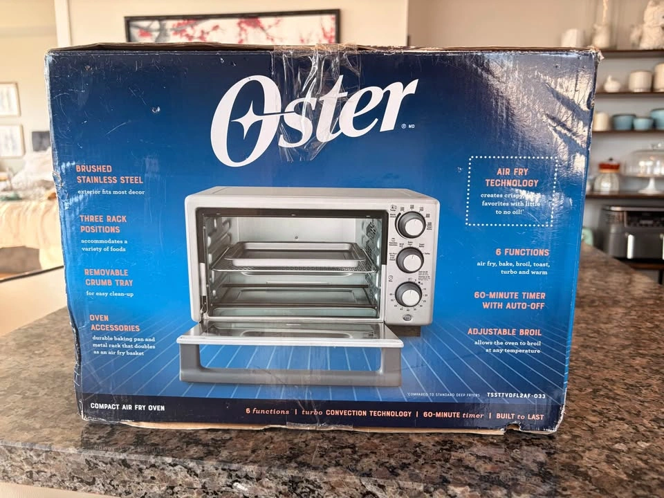 Oster Compact Air Fryer Toaster Oven - Stainless Steel - photo 5