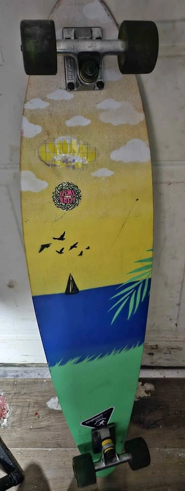 Sunset Beach Graphic Longboard Skateboard