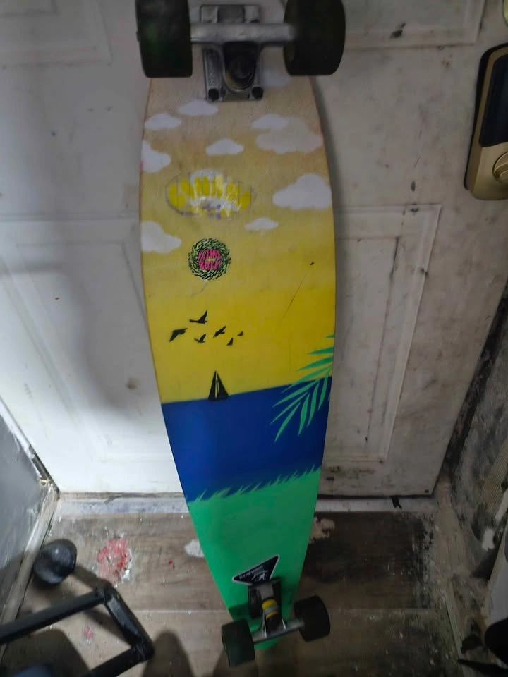 Sunset Beach Graphic Longboard Skateboard - photo 2