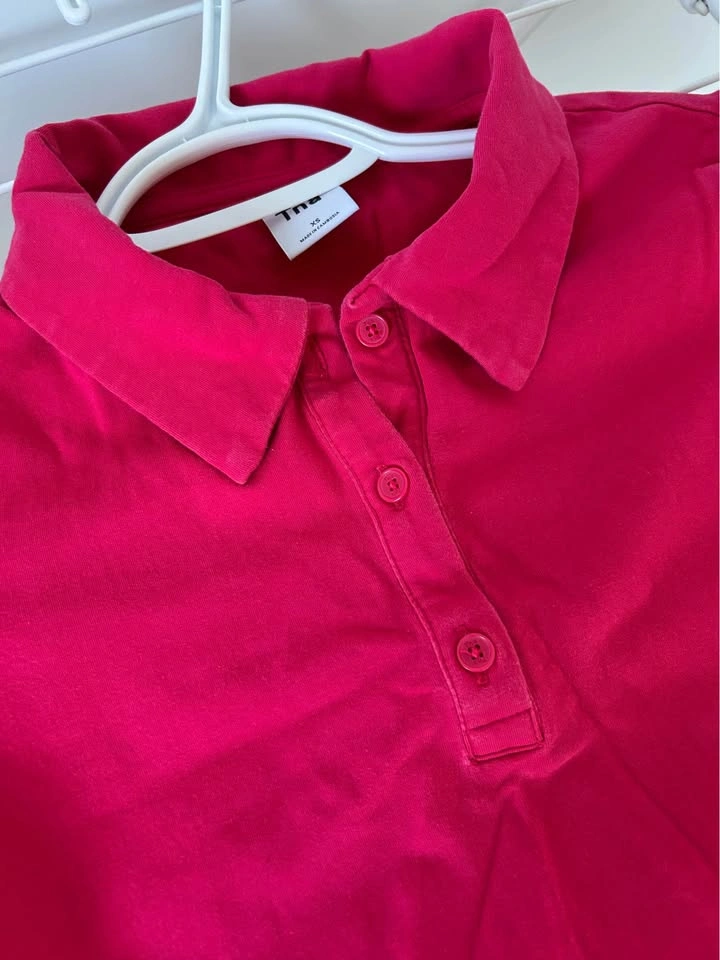 Aritzia TNA - Pink Crop Polo (XS) - photo 2