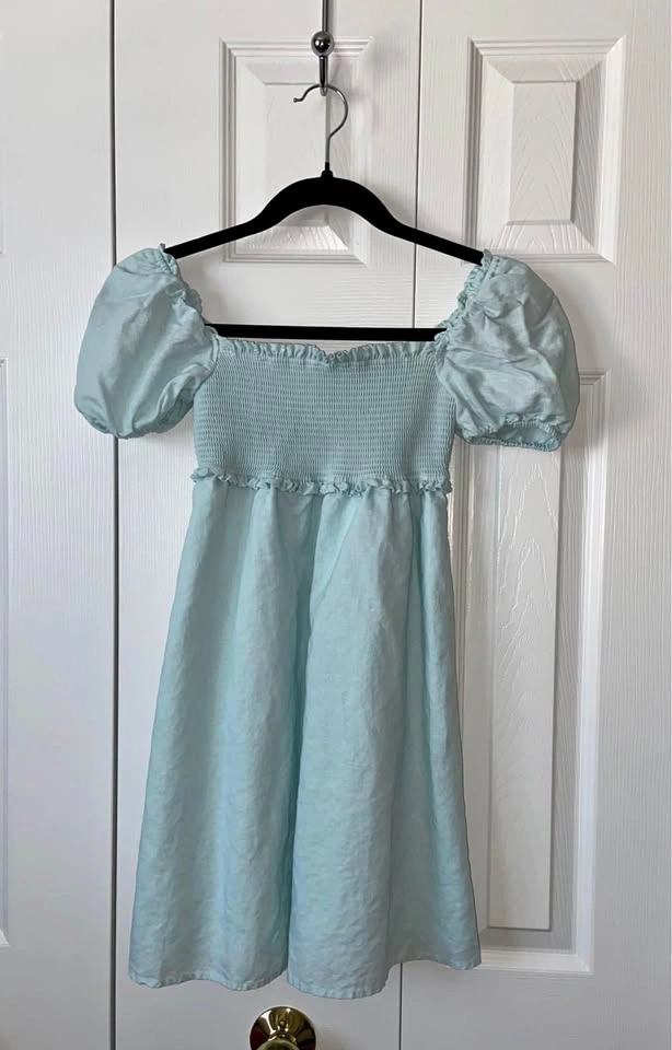 Aritzia Sunday Best - Frosted Aquamarine Hadley Dress (XXS)