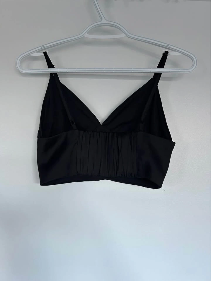 Dynamite - Black Satin Top (XS) - photo 2