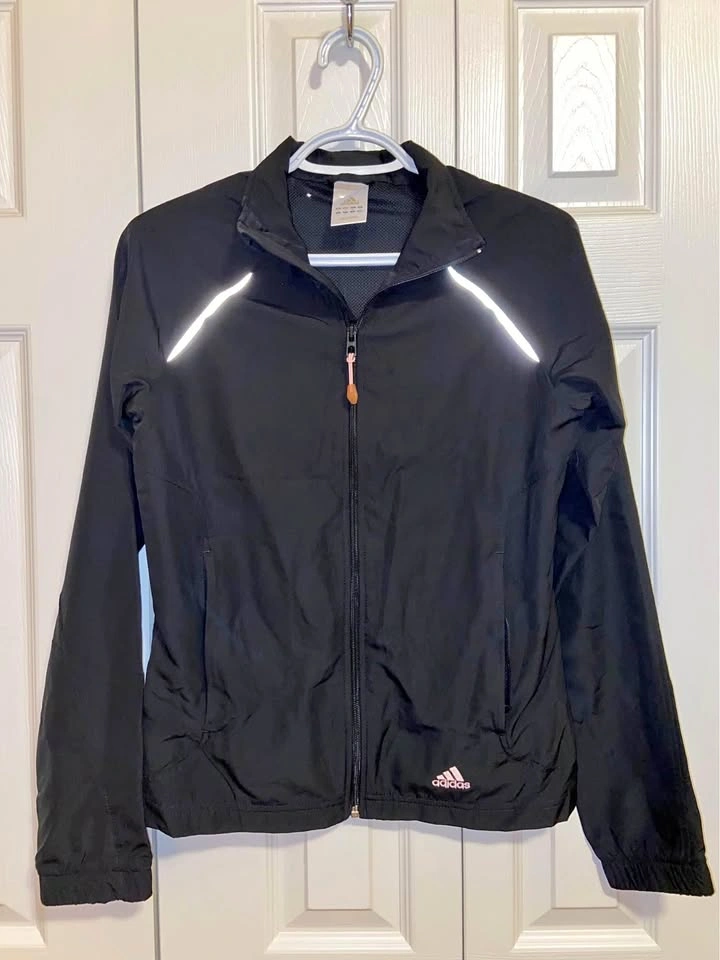 Adidas - Black & Pink Reflective Windbreaker (S)