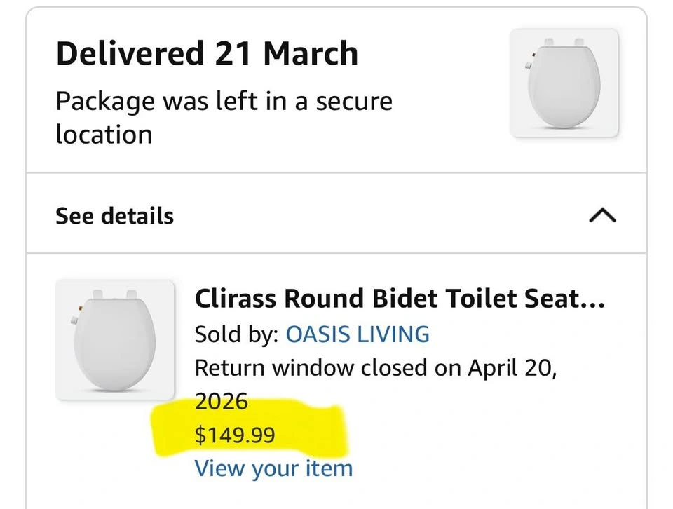 NEW Clirass Round Bidet Toilet Seat | Self-Cleaning | Soft Close - photo 5