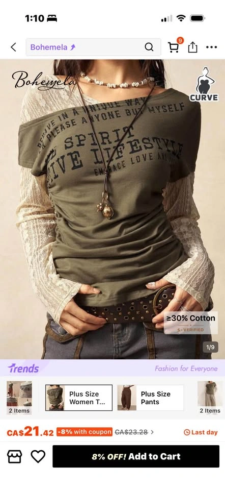 Brand New Bohemela Lace Sleeve Off-Shoulder Top | 4XL - photo 2