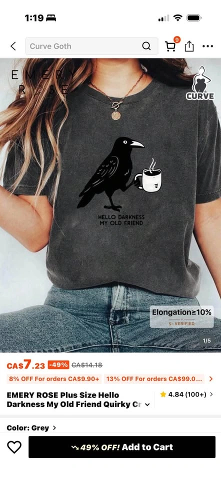 Brand New “Hello Darkness My Old Friend” Graphic T-Shirt 4XL - photo 3