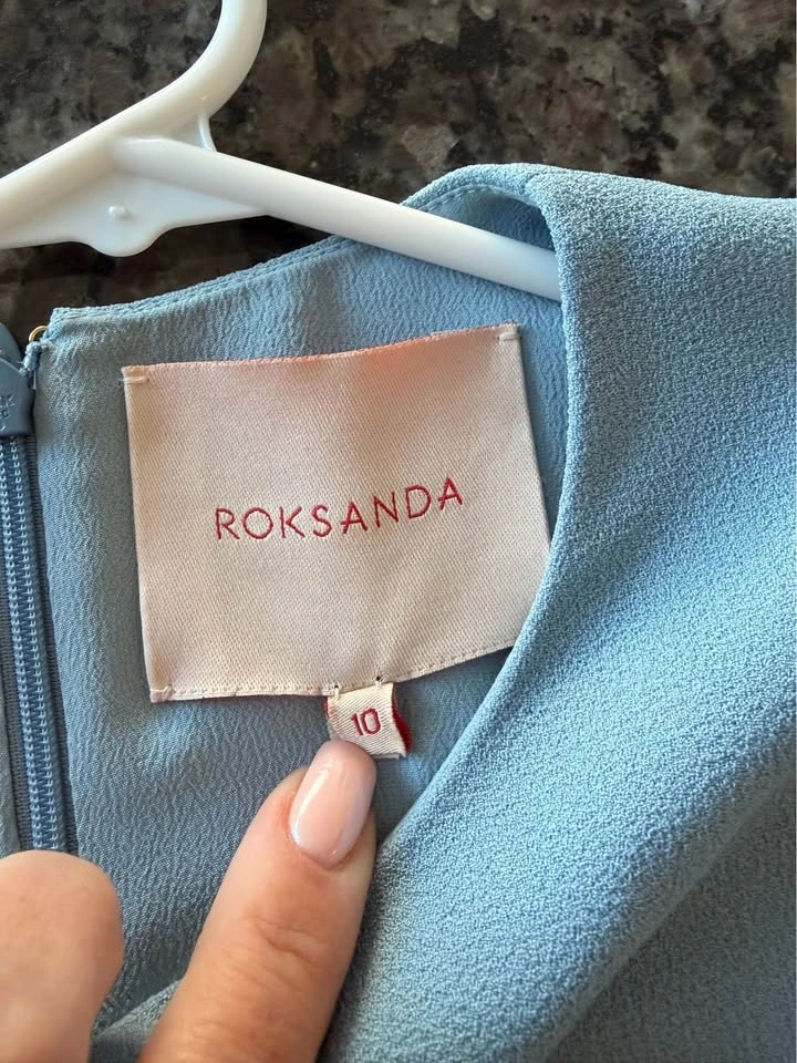 Authentic ROKSANDA Bell Sleeve Cocktail Dress | Powder Blue - photo 5