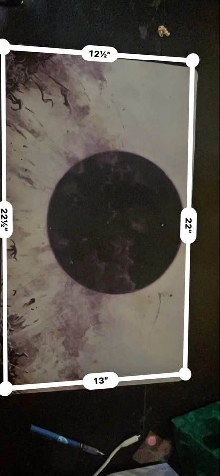 Large Moon Eclipse Desk Mat 22x13" Mouse Pad