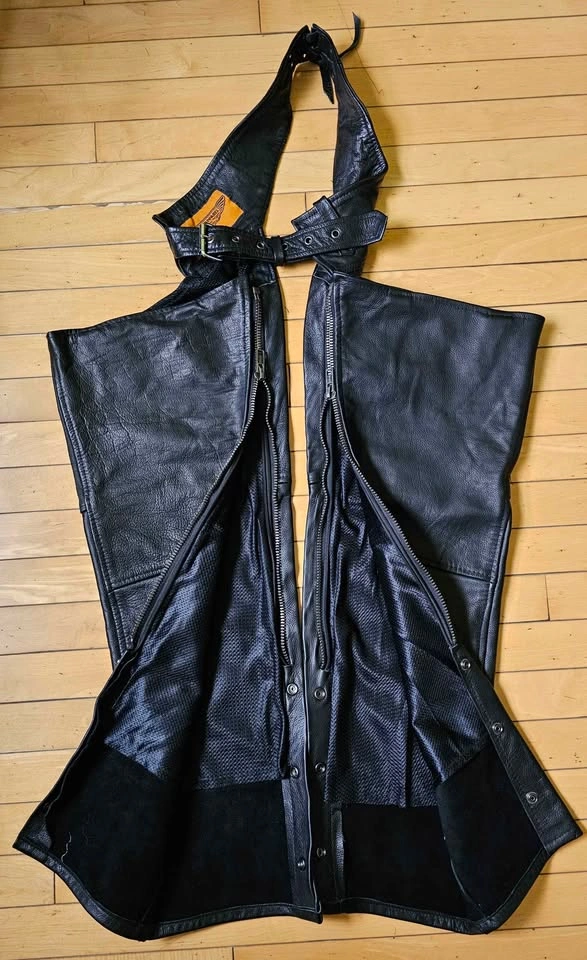 Dream Apparel Genuine Leather Motorcycle Biker Chaps Size M - photo 3
