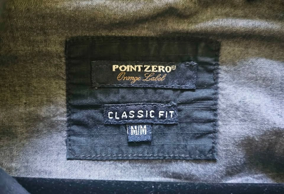 POINT ZERO Men's Black Military Graphic Long Sleeve Shirt - Size - photo 3