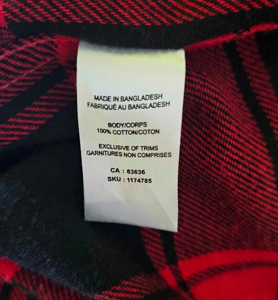 GIVINGZ Men's Red and Black Plaid Flannel Shirt - Size L - photo 3