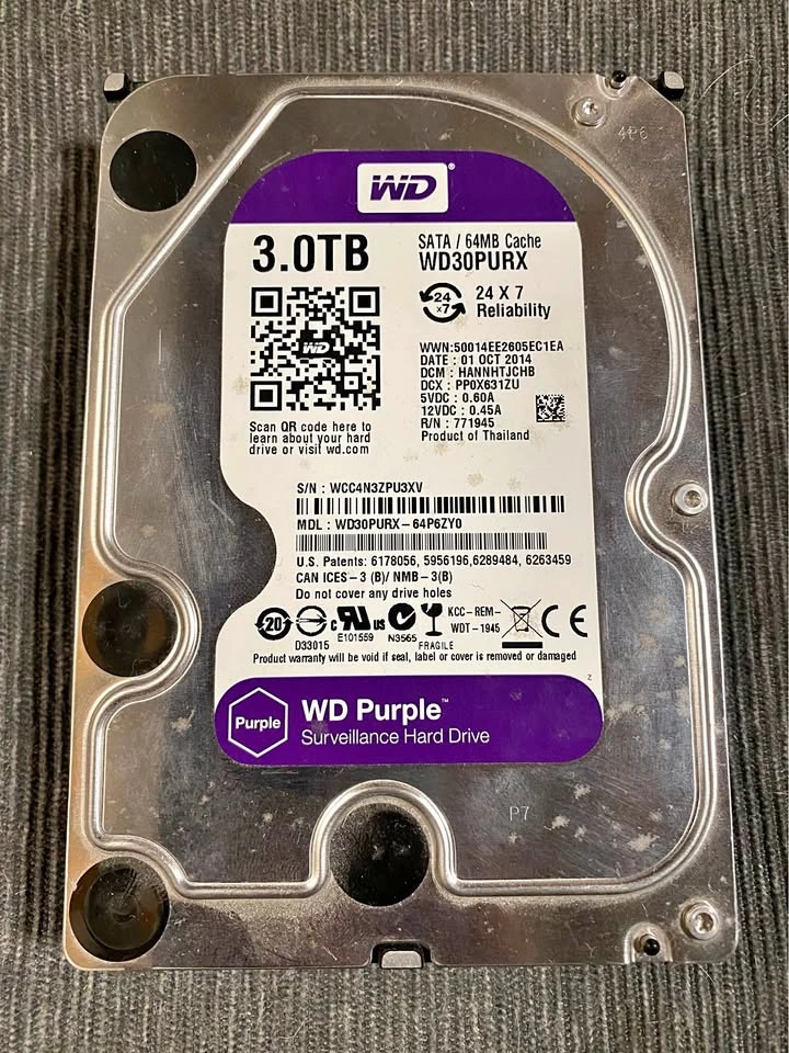 Western Digital 3tb Purple 3.5” HD