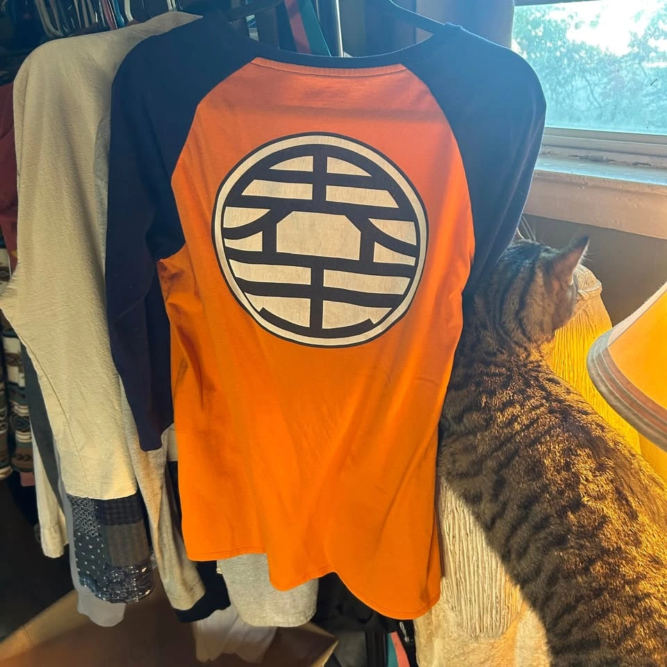Epic Orange & Black Dragon Ball Z-Inspired Raglan Shirt - photo 2