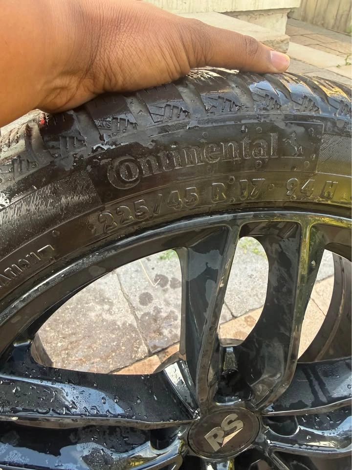 Continental 225/45 R17 Tires with Black RS Wheels - photo 3