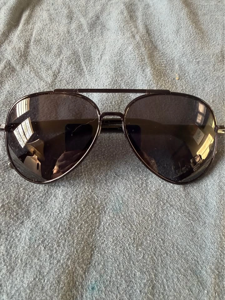 Aviator Sunglasses Black Frame Double Bridge Dark Tint – NEW - photo 3