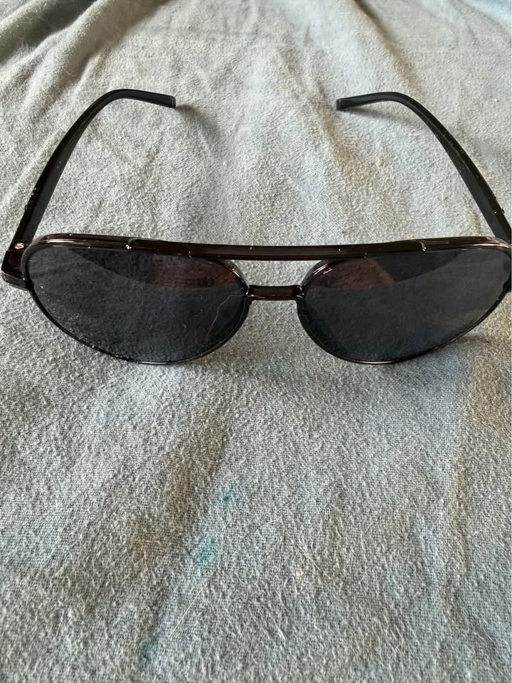 Aviator Sunglasses Black Frame Double Bridge Dark Tint – NEW - photo 2