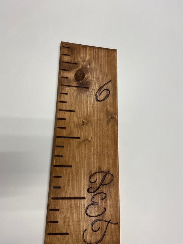 Custom 6 ft all wood growth chart