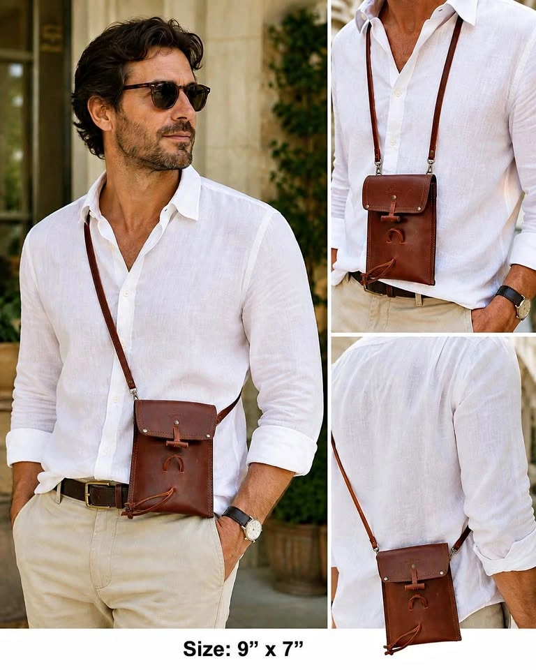Saddleback Leather Pouch With Adjustable Strap