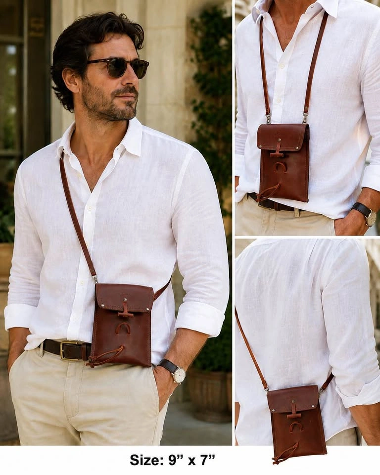 Saddleback Leather Pouch With Adjustable Strap - photo 2