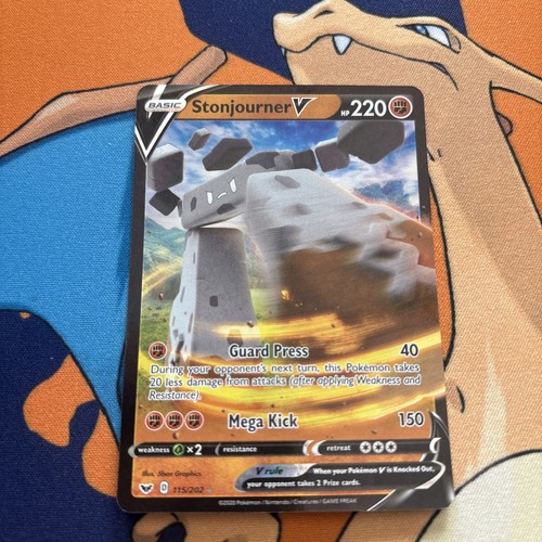 Stonjourner V 115/202 Sword & Shield Base Set NM